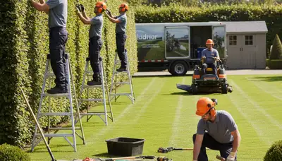 South Burlington, VT tree service crew providing landscaping and arbor care for local properties
