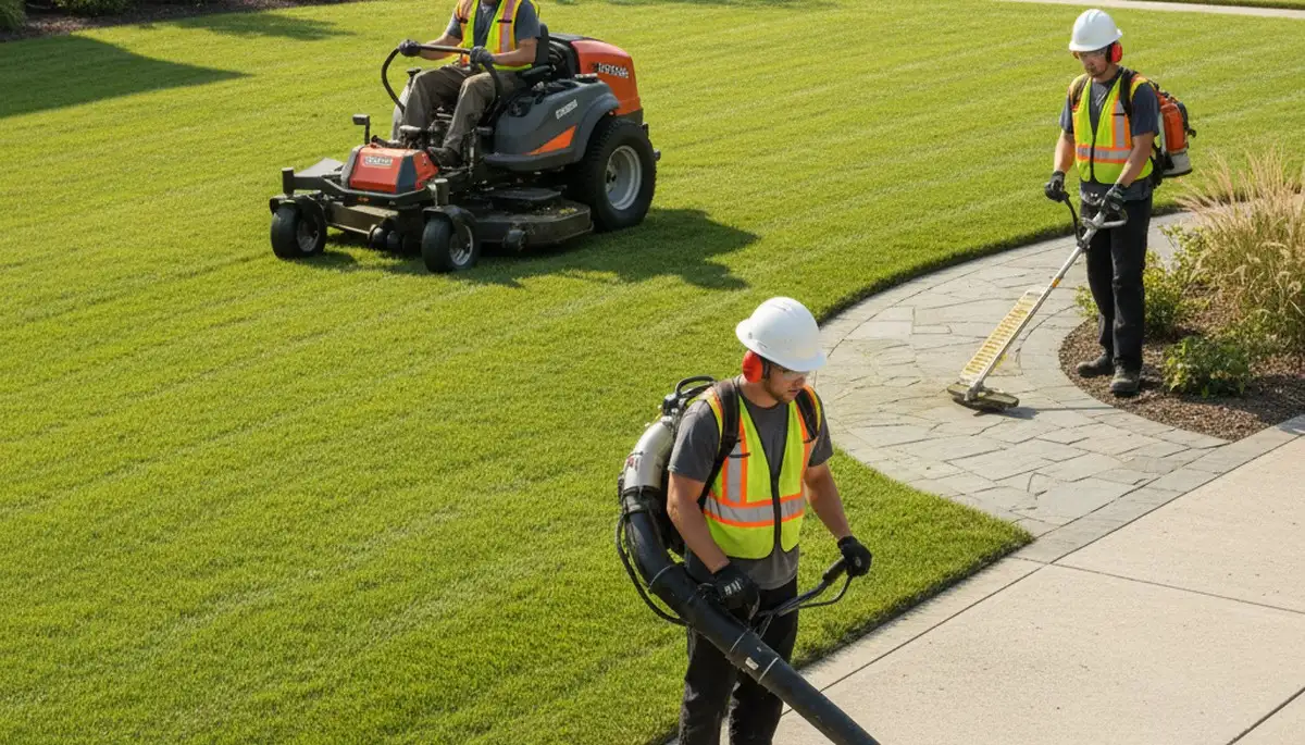 Tree service crew in South Burlington, VT providing professional property care and maintenance