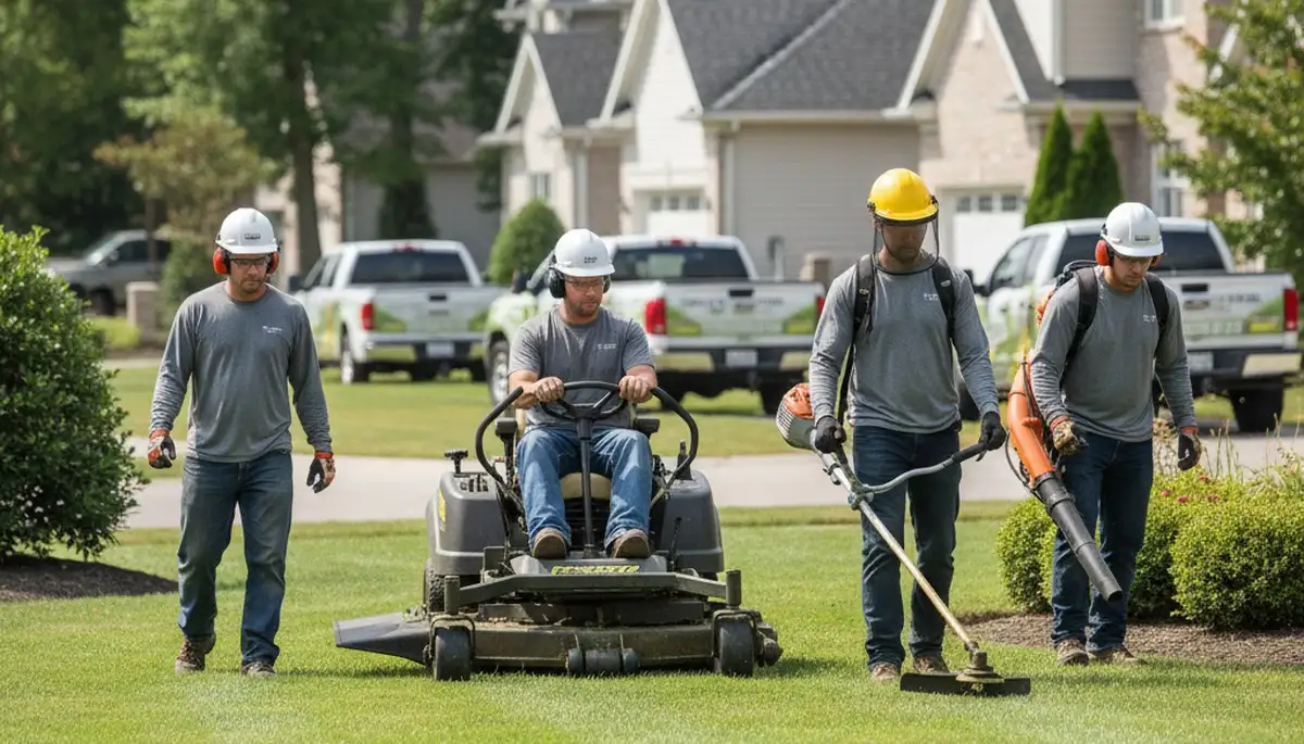 South Burlington, VT tree service team providing lawn care and yard maintenance for local homeowners