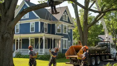 Tree service crew in South Burlington, VT providing professional tree care and removal