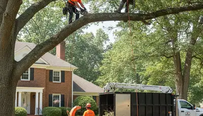 Tree service team in South Burlington, VT performing professional tree care and removal work