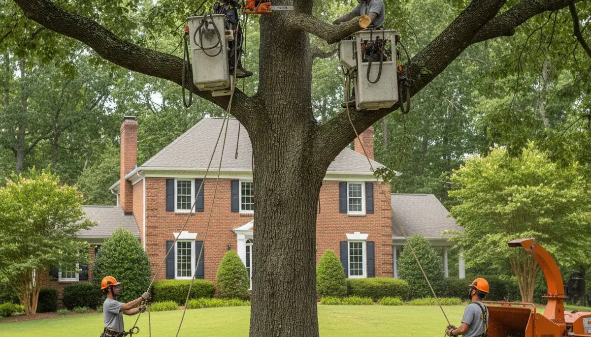 Tree service crew in South Burlington, VT providing professional tree care and removal services