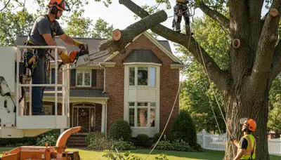 Tree service crew in South Burlington, VT providing professional tree care and removal services