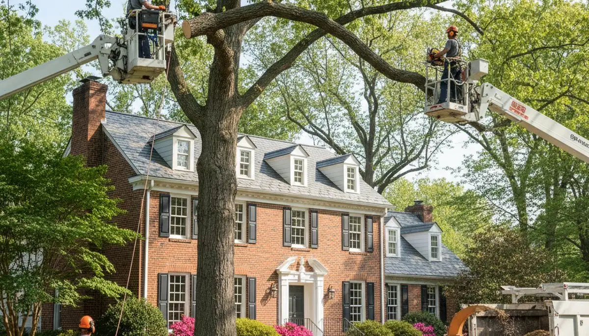 South Burlington, VT tree service crew trimming a tree for safe, professional care