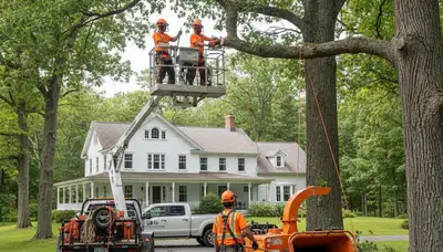 Tree service team in South Burlington, VT providing professional tree care and removal services