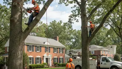 Tree service crew providing professional tree care in South Burlington, VT