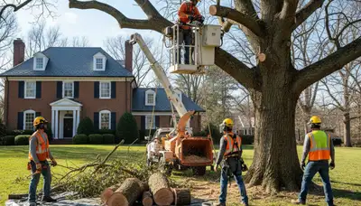 Tree service crew in South Burlington, VT providing professional tree care and removal services