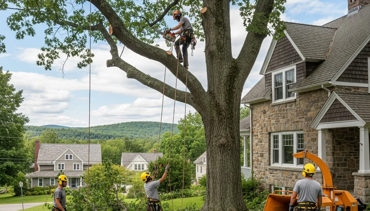 Tree service crew in South Burlington, VT providing professional tree care and removal services