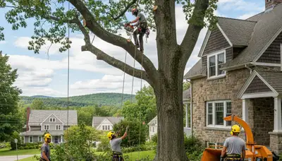 Tree service crew in South Burlington, VT providing professional tree care and removal services