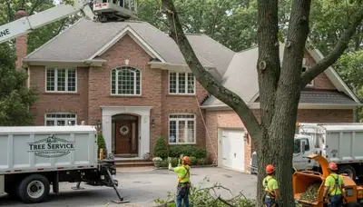 Tree service crew in South Burlington, VT providing professional tree care and removal solutions