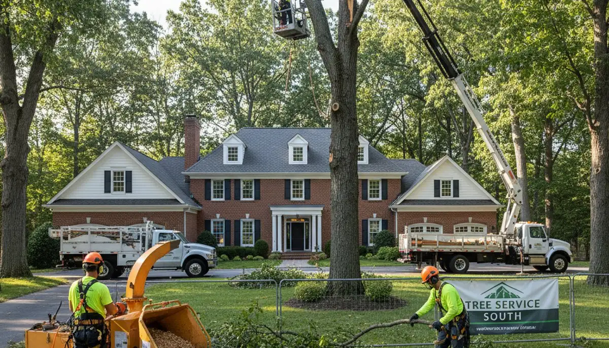 Tree service crew in South Burlington, VT handling professional tree removal and care