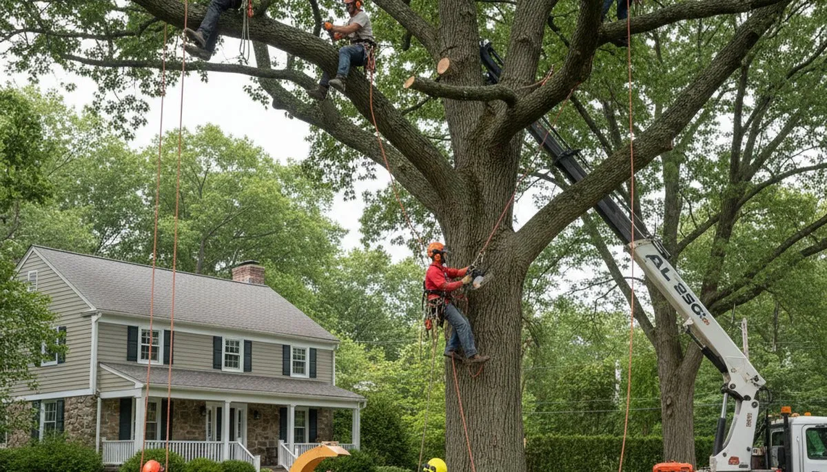Tree service crew in South Burlington, VT providing professional tree care and removal services