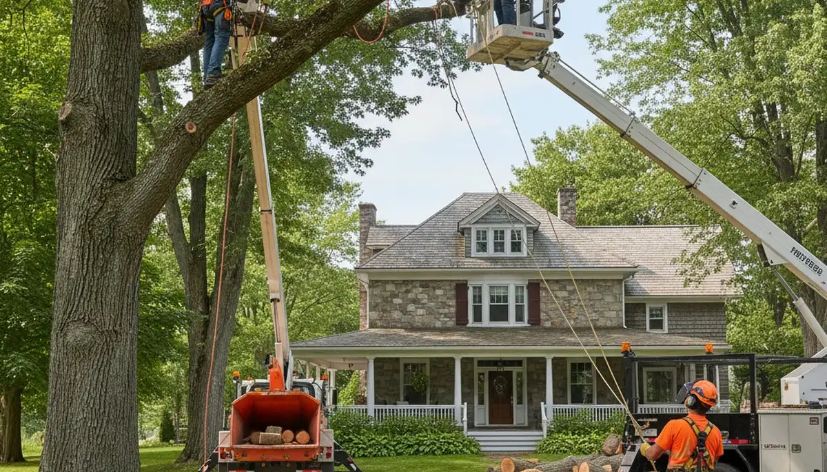Tree service crew in South Burlington, VT providing professional tree care and removal services