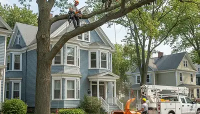 Tree service crew in South Burlington, VT providing professional tree care and removal services